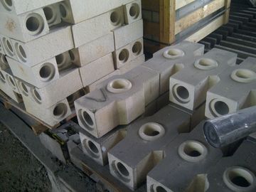 Thermal Pouring High Alumina Refractory Brick For Steel Industry , White Color