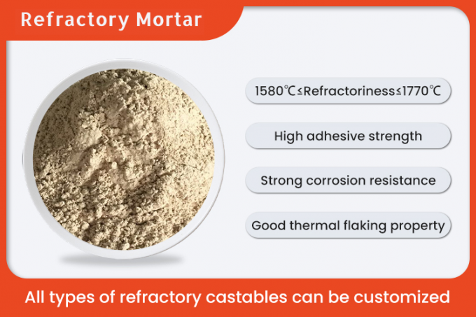 Furnace Lining Refractory Mud High Aluminium Cement Refractory Mortar For Fire Brick Laying 0