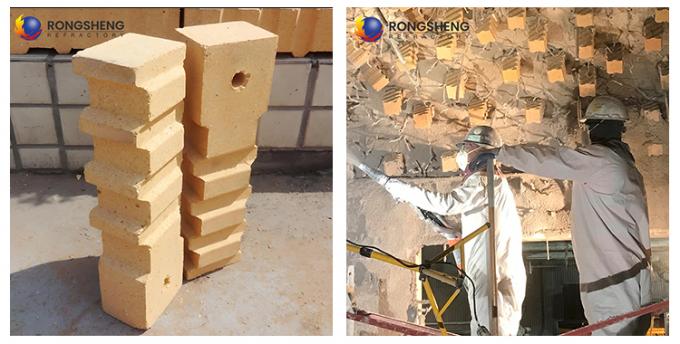 Industrial Furnace Suspended Fire Brick Excellent Thermal Shock Resistance Refractory High Alumina Anchor Bricks For Hot Stove 1