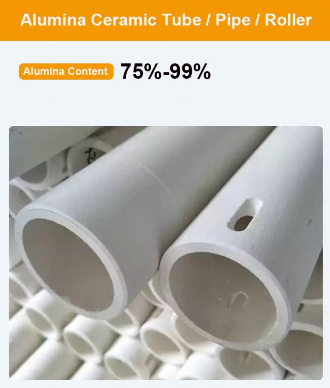 High Temperature 99% Al2o3 Refractory Ceramic Tube Pipe Alumina Ceramic Roller For Ceramic Kiln 0