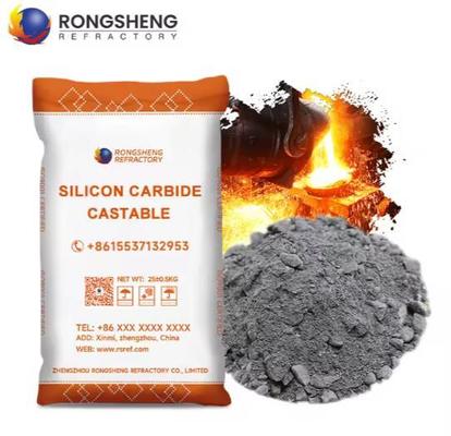 Blast Furnace Refractory Castable Iron Trough Silicon Carbide Castables Monolithic Refractories For Kiln Boiler