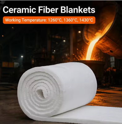 1400 Kaowool Ceramic Felt 128 Kg/M3 High Aluminum Silicate Ceramic Fiber Blanket Heat Insulation For Industrial Furnaces