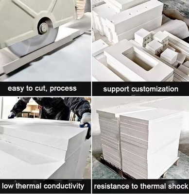 Customized Refractory Board 1430C Aluminum Silicate Fiber Board Furnace Lining Ceramic Plates