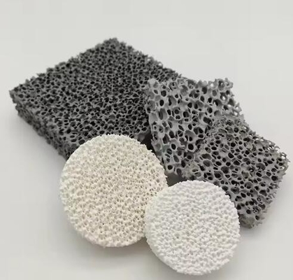 Custom Size Ceramic Foam Filter 10-60ppi Alumina Foam Ceramic Filter Plate For Molten Aluminum Casting Filtration