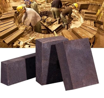 Fused Rebond Magnesia Chrome Brick High Temp Fire Sintered Chromium-Magnesite Bricks For Refining Furnace