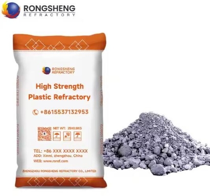 Wear Resistant Corundum Mullite Refractory Plastic Castable for 1500C Maximum Service Temperature in Boiler and Furnaces