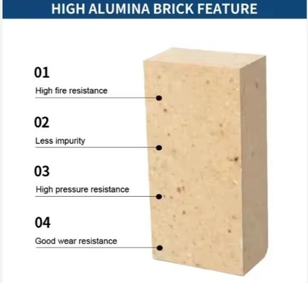 High Temperature Kiln Refractory Bricks High Quality Al2O3 45-80% Alumina Firebrick For Furnace
