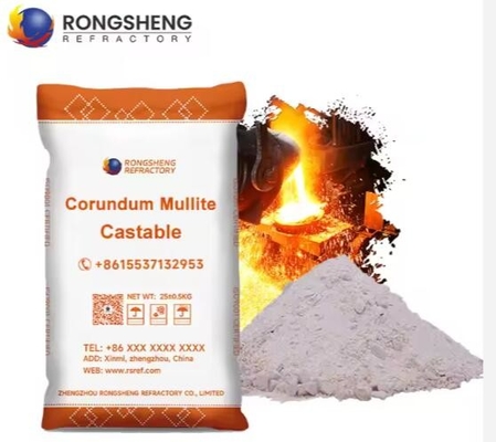 Unshaped Mullite Refractory Castables High Temperature Insulation High Strength Corundum
