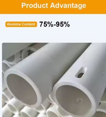 High Temperature 99% Al2o3 Refractory Ceramic Tube Pipe Alumina Ceramic Roller For Ceramic Kiln