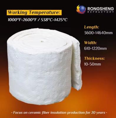 Industrial Furnaces Backing Insulation Materials Soluble Ceramic Fiber Blanket 10-50mm Thick Refractory Ceramic Fiber Felt