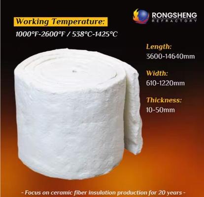 Industrial Furnaces Backing Insulation Materials Soluble Ceramic Fiber Blanket 10-50mm Thick Refractory Ceramic Fiber Felt