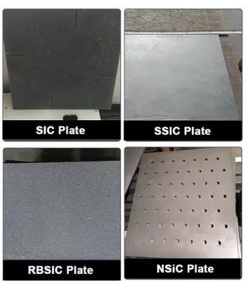 Recrystallized Silicon Carbide Plate RSIC SiSiC Refractory Ceramic Plate High Temperature SiC Sanitary Ware Kiln Furniture