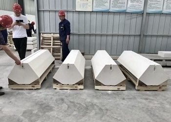 Alumina - Zirconia - Silica Kiln Refractory Bricks , Fused Cast Refractory Fire Bricks