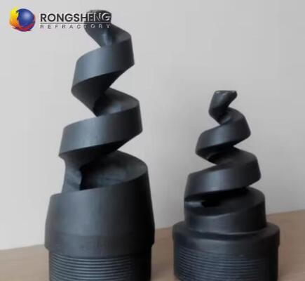 Refractory SIC Ceramic Desulfurization Nozzle Silicon Carbide Ceramic Spiral Tubes Si3N4 Silicon Nitride Spraying Gas Nozzle