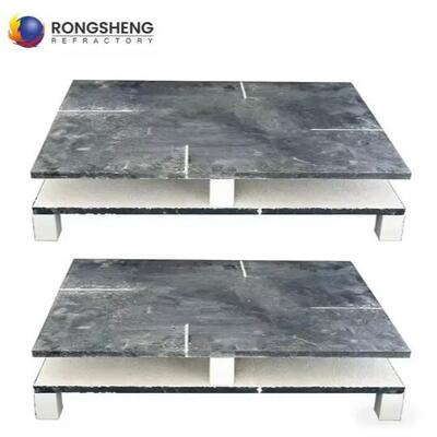 Rongsheng Refractory Nitride Bonded Silicon Carbide Kiln Furniture SiC Ceramic Slabs Aluminum Silicon Carbide Composite Plate