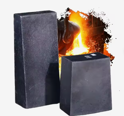China Factory Price Magnesite Carbon Brick High Quality Iron Melting Furnace Stocked Refractory Magnesia Carbon Bricks