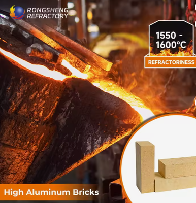 High Temperature Alumina Firebricks Lz-55/Lz-65/Lz-75 Aluminum Refractory Lining Bricks Cutting Welding For Industrial Smelting