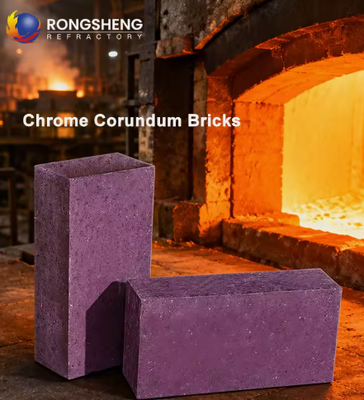 Rongsheng Alumina Chrome Fire Resistant Brick Corrosion Resistance Chromium Corundum Refractory Bricks For Glass Industry